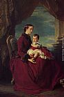 The Empress Eugenie Holding Louis Napoleon, the Prince Imperial on her Knees by Franz Xavier Winterhalter